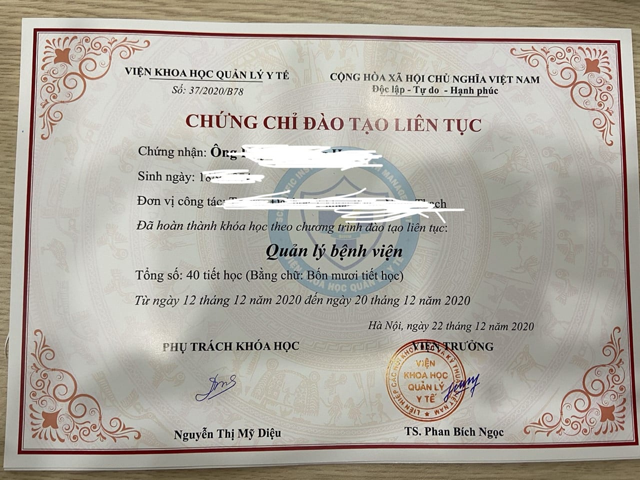 Chương trình đào tạo liên tục và viện đào tạo liên tục